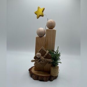 Nativity Scene | Wooden Christmas Decor | Mary, Joseph and Baby Jesus NWOT